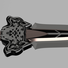 Loup tribal dague celtique soutenir arme cosplay ren 3d print model - Mito3D