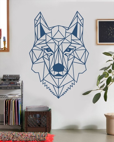 lobo pared arte decoración logo animal tigre diseño 3d print model - Mito3D