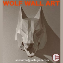Wolf Mauer Kunst 3d print model - Mito3D