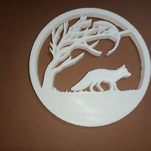 Lobo parede decoração arte bricolupo 3d natureza 3d print model - Mito3D