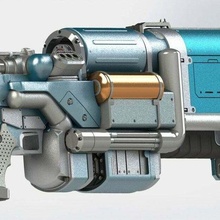 wolfenstein centrale elettrica laser pistola arma Modelli 3d print model - Mito3D
