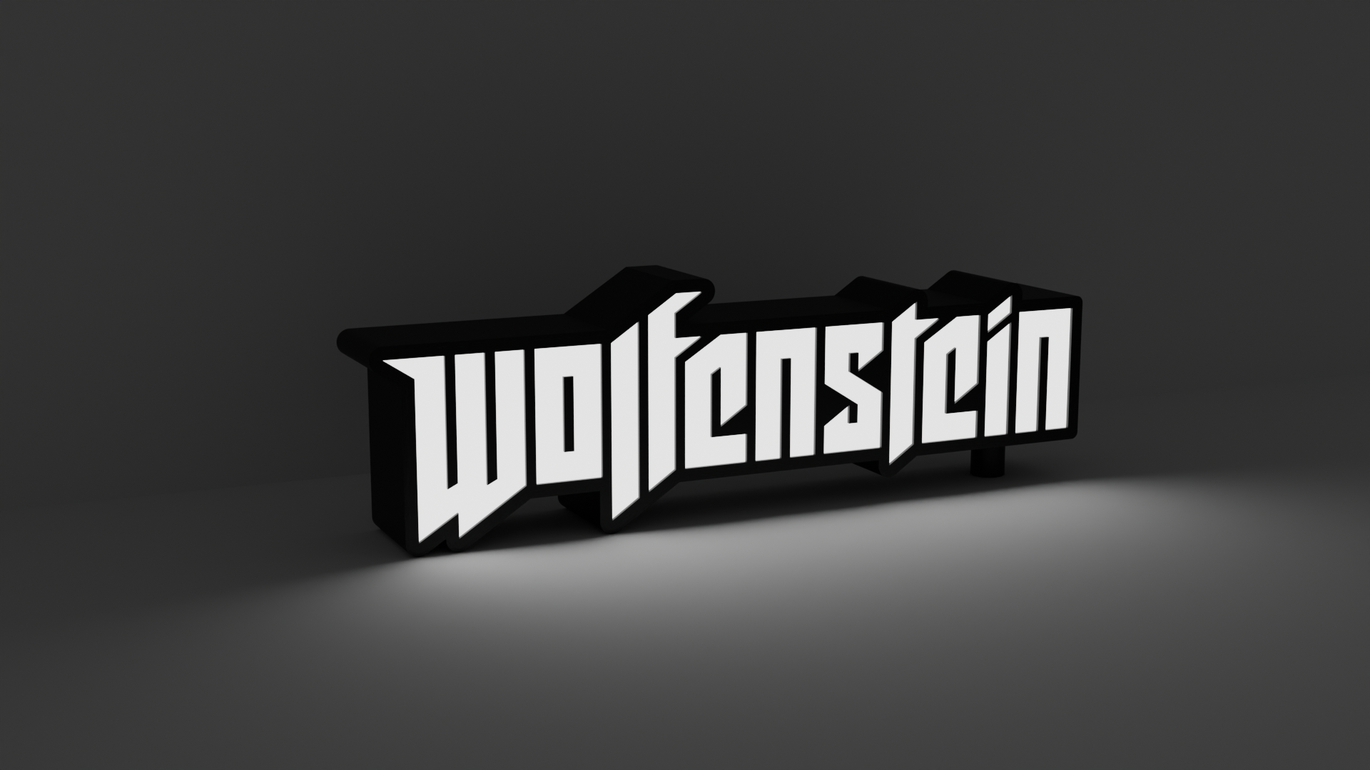 wolfenstein led lamp home luminaria multicolor gaming games videogame light lightbox ledbox rgb funart pc man cave rgblamp rgbox decor 3D print model - Mito3D