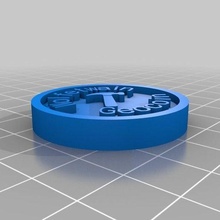 wolfetwain geocoin art customized coins badges 3d print model - Mito3D