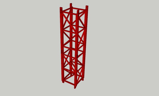 wolffkran 753416 mast section 1 87 crane 3d print model - Mito3D