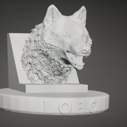 wolfhead support architecture animal wolf 3D print model - Mito3D