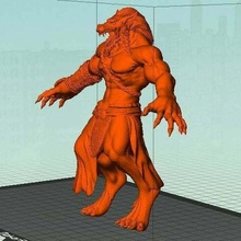 Loup garou 3d print model - Mito3D