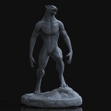 Wolf stl Kunst Werwolf Monster Statue Sammlerstücke 3d druckbar Drucken sla Drucker pla 3d print model - Mito3D