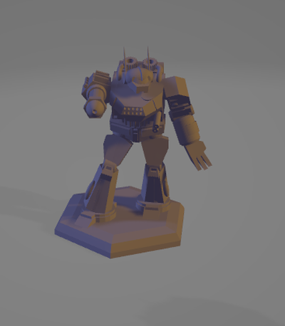 piège loup battlemech pose 2 battletech jeu table jeux jouet 3d print model - Mito3D