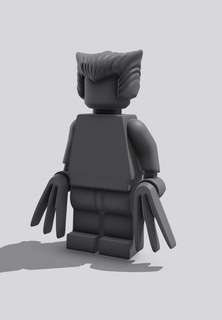 wolverine - l ego minifigure toy 3d print model - Mito3D