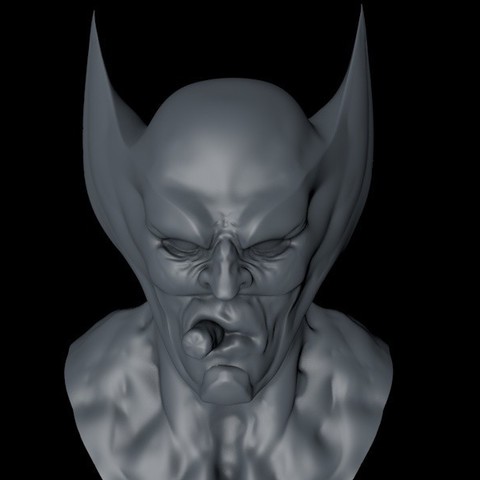 wolverine buste art xmen bande-dessinée de marvel logan 3D print model - Mito3D