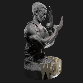 wolverine bust Art xmen xman superhero 3d print model - Mito3D