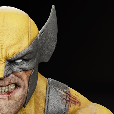 wolverine bust art art 3d print comics marvel deadpool 3d print model - Mito3D