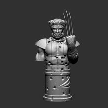 Wolverine büst obur çita dinamik iğne Emilio Garra Logan James Howlett 3d print model - Mito3D