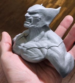 Wolverine büst Sanat hayret komik oyuncak hayran heykel x Men kahraman Logan 3d print model - Mito3D