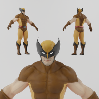 wolverine classic lowpoly rigged xmen marvel marvelcomics comics avengers spiderman deadpool mcu xmencomics logan marvellegends comicbooks marveluniverse ironman cosplay art jeangrey captainamerica thor 3d print model - Mito3D