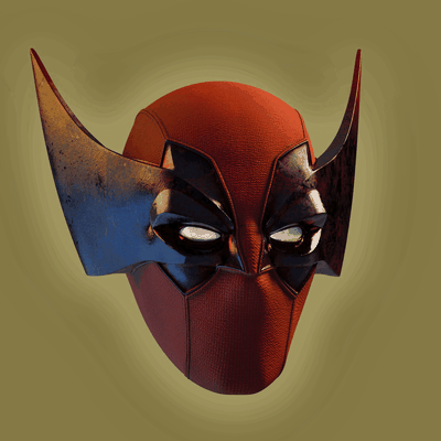 wolverine deadpool helmet deadpool3 mask head cosplay marvel comics superheros costumes movie 3d print model - Mito3D