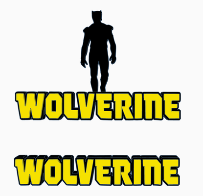 wolverine deadpool logo display by maniacmancave3d art & marvel studios x-men movie film stood plaque plate sign collection 3d print model - Mito3D