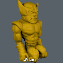wolverine easy print no support art figure logan marvel model movie sculpture supportless xmen 3d print model - Mito3D