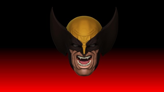 wolverine head 1 custom marvel legends 12 3d print model - Mito3D