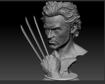 Wolverine Logan büst hayret süper kahraman x men 3d print model - Mito3D