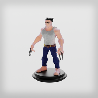 wolverine logan toy figure low poly print-in-place marvel art videogames 3d print model - Mito3D
