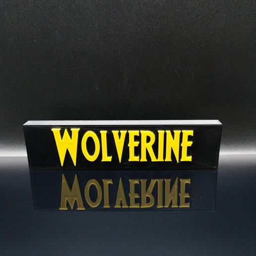wolverine logo divers de marvel 3D print model - Mito3D