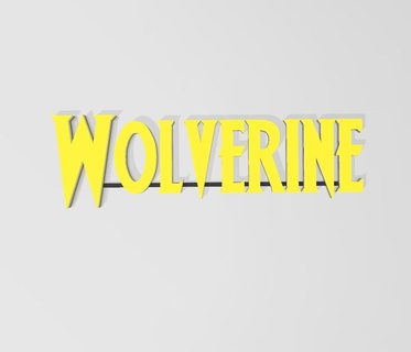 wolverine logo marvel superhero 3d print model - Mito3D
