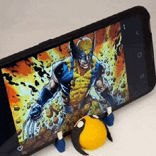 carcajou téléphone super héros merveille Hommes men fantaisie cellule titulaire soutien cellulaire 3d print model - Mito3D