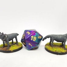 wolves 28mm tabletop gaming art creatures wolf roleplaying miniature dnd 3d print model - Mito3D