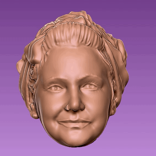 femme tête poupée art femelle fille buste Bratz 3D print model - Mito3D