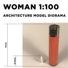 femme 1 100 architecture modèle diorama échelle Hommes figure construction meubles arbre homme 3d print model - Mito3D