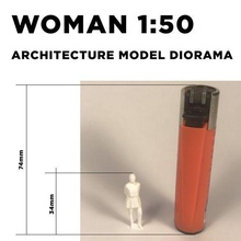 woman 1 50 architecture model diorama scale person men figure construction furniture tree man 3d print model - Mito3D