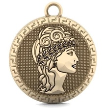 kadın antik Roma takı eski kolye Anahtarlık spartan Yunan sembol 3d print model - Mito3D