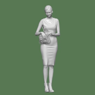 woman bag people character diorama diecast 1 64 body 32 mockup miniature human miniatures figurines 3d print model - Mito3D
