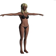 mulher bikini manipulado jogos personagem low poly modelo laminado arma pbr corpo irreal esqueleto livre baixar beleza fêmea bonita menina moço elegante 3d print model - Mito3D