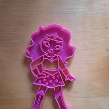 woman cutter cookie wonder cutting lively 3d print model - Mito3D