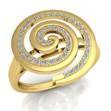 mulher anel de diamante modelo 3d impressão jóias 3d print model - Mito3D