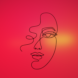 femme visage portrait art lignes Cadre 3d print model - Mito3D