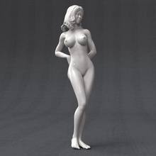 mujer figura Arte hembra niña cuerpo peinado personaje personas modelo piernas imprimible miniatura figurilla humano 3d print model - Mito3D