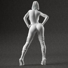woman figure clothed unclothed female girl body legs character pretty human hairstyle printable statue sculpture figurine miniature model lady cloth corset dress boot 3d print model - Mito3D