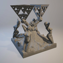 femme géométrie art corps fractale sculpture sierpinski math_art 3d print model - Mito3D