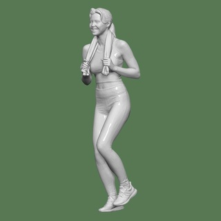 Frau Fitnessstudio Diorama Charakter Mädchen Sport Druckguss 1 64 Körper 32 Attrappe Lehrmodell Simulation Miniatur Miniaturen Figuren 3d print model - Mito3D