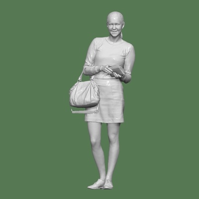 mujer bolso personas personaje diorama fundido presión 1 64 cuerpo 32 bosquejo miniatura humano miniaturas figuritas 3d print model - Mito3D
