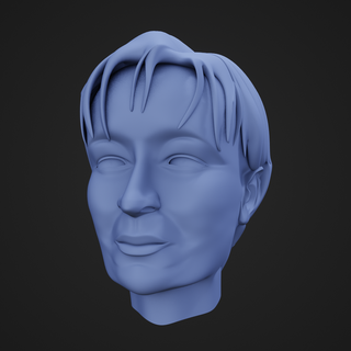 donna testa scultura murale carattere uomo persona marmo fallimento posa ritratto 3d print model - Mito3D