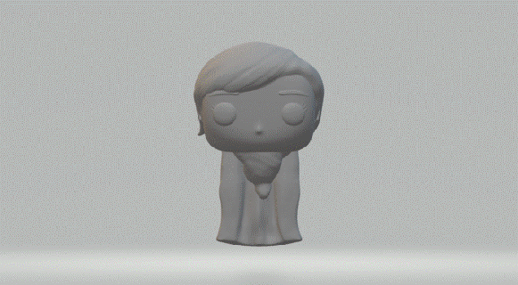 woman head 034 funko pop 3d print model - Mito3D