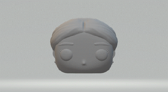 woman head 037 funko pop 3d print model - Mito3D
