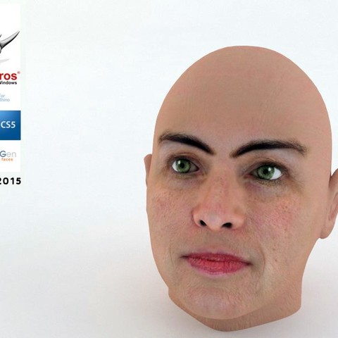 woman head nqt2015 art people women model head-woman 3D print model - Mito3D