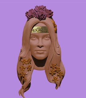 mujer cabeza florero pared maceta flor 3d print model - Mito3D