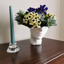 woman head vase stl art ornament modern jar decoration flowerpot 3d print model - Mito3D