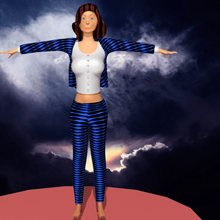 woman hypnotic suit fashion clothes shit pants jacket 3d print model - Mito3D